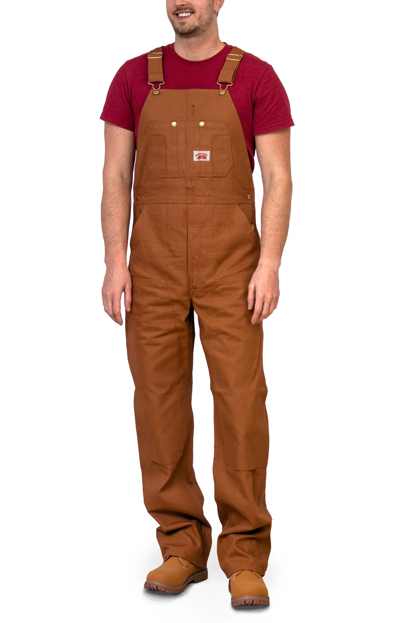 #83 Heavy Duty Brown Duck Bib Overalls