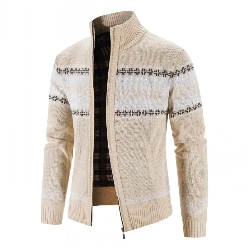 Aidase 2024 Men's Sweaters Autumn Winter Wool Zipper Cardigan Sweaters Man Casual Knitwear Sweatercoat Male