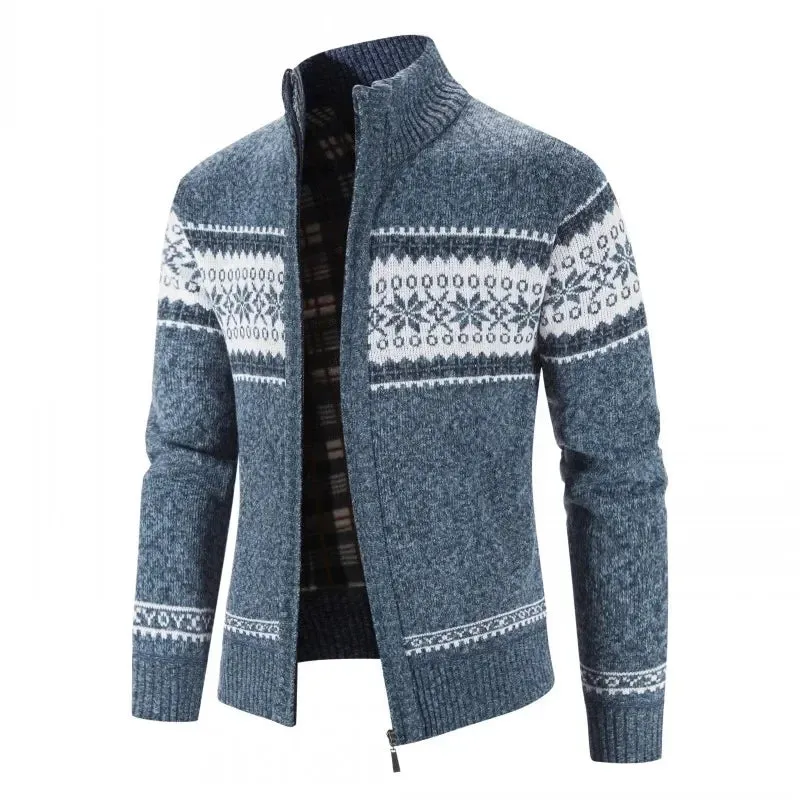 Aidase 2024 Men's Sweaters Autumn Winter Wool Zipper Cardigan Sweaters Man Casual Knitwear Sweatercoat Male