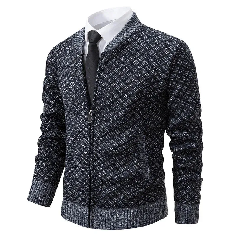 Aidase 2024 Men's Sweaters Autumn Winter Wool Zipper Cardigan Sweaters Man Casual Knitwear Sweatercoat Male