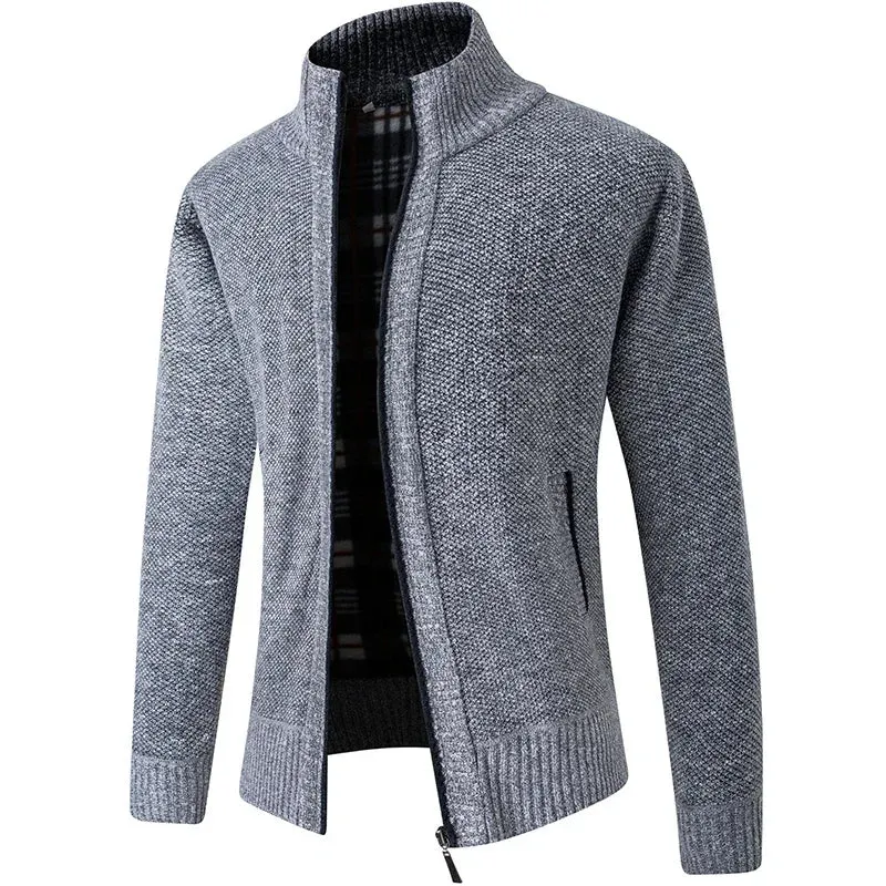 Aidase 2024 Men's Sweaters Autumn Winter Wool Zipper Cardigan Sweaters Man Casual Knitwear Sweatercoat Male