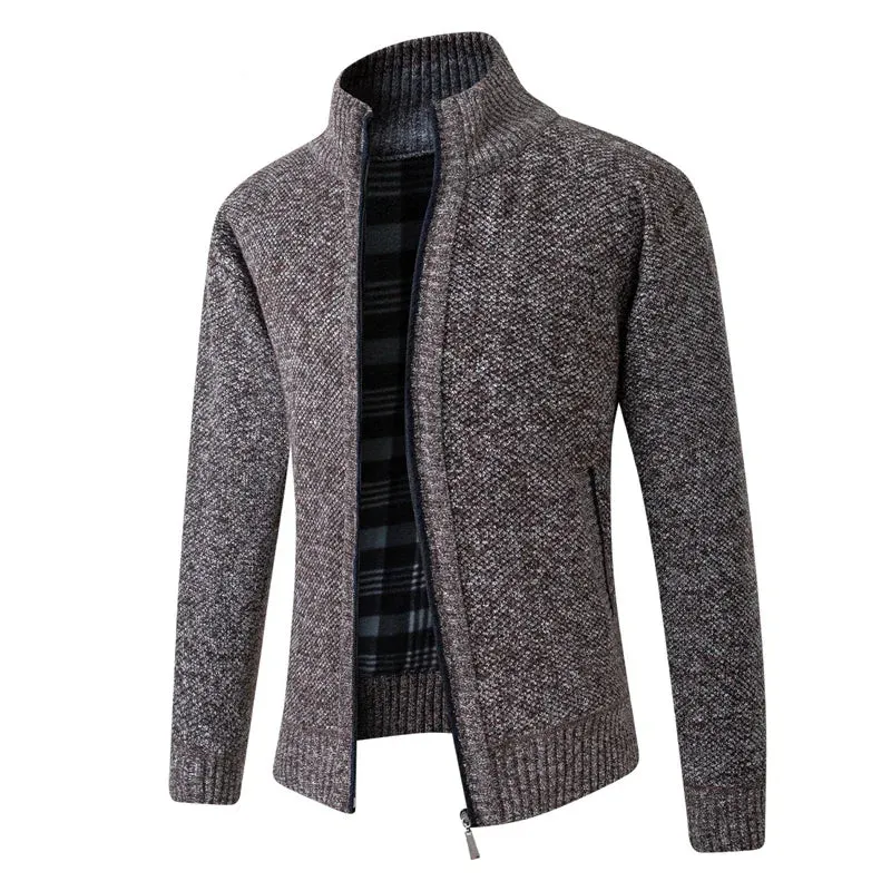 Aidase 2024 Men's Sweaters Autumn Winter Wool Zipper Cardigan Sweaters Man Casual Knitwear Sweatercoat Male