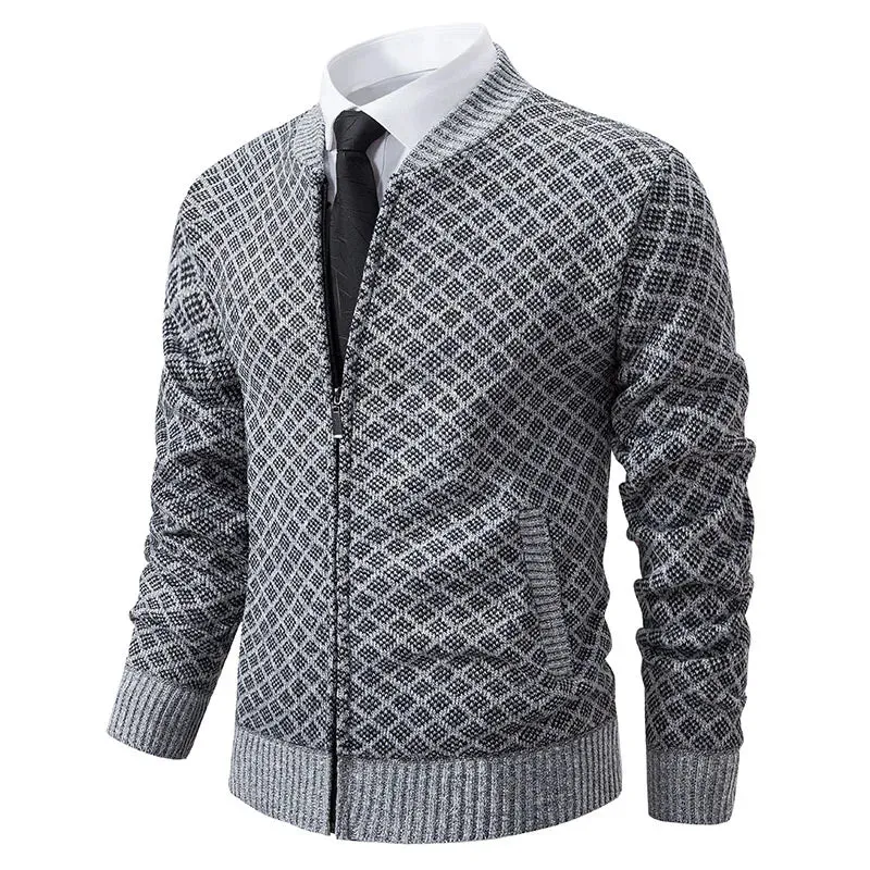 Aidase 2024 Men's Sweaters Autumn Winter Wool Zipper Cardigan Sweaters Man Casual Knitwear Sweatercoat Male