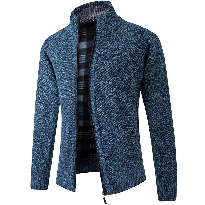 Aidase 2024 Men's Sweaters Autumn Winter Wool Zipper Cardigan Sweaters Man Casual Knitwear Sweatercoat Male