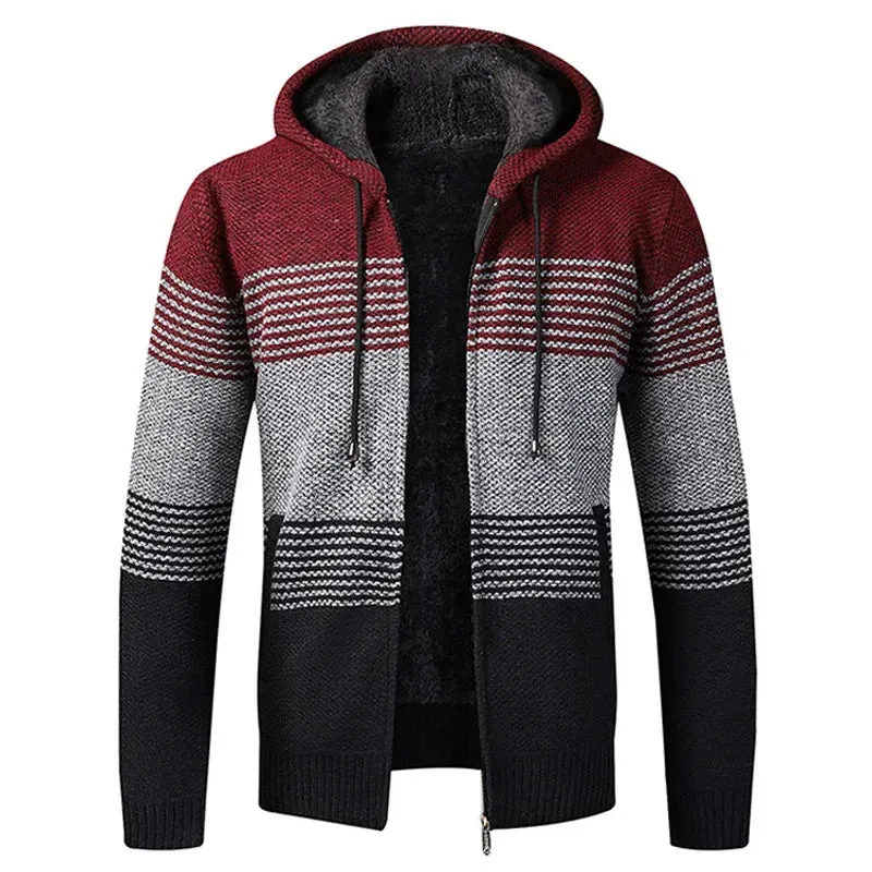 Aidase 2024 Men's Sweaters Autumn Winter Wool Zipper Cardigan Sweaters Man Casual Knitwear Sweatercoat Male