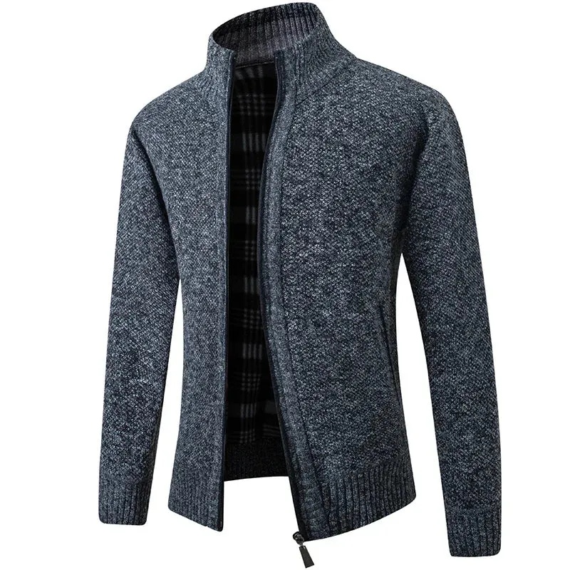 Aidase 2024 Men's Sweaters Autumn Winter Wool Zipper Cardigan Sweaters Man Casual Knitwear Sweatercoat Male