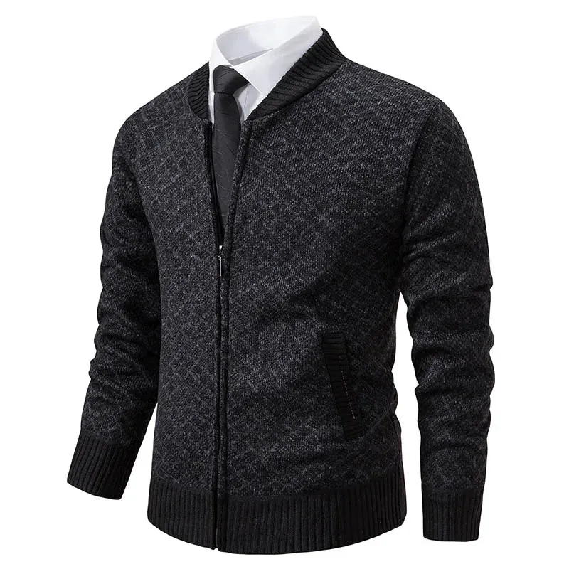 Aidase 2024 Men's Sweaters Autumn Winter Wool Zipper Cardigan Sweaters Man Casual Knitwear Sweatercoat Male