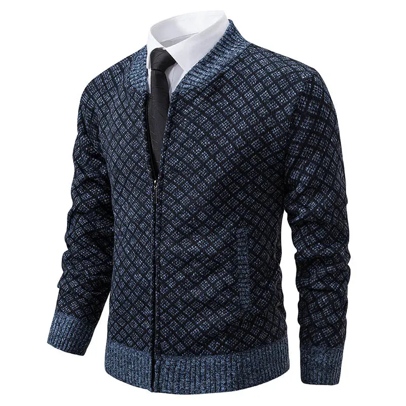 Aidase 2024 Men's Sweaters Autumn Winter Wool Zipper Cardigan Sweaters Man Casual Knitwear Sweatercoat Male