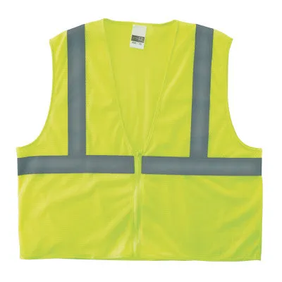 Anchor Brand Class 2 Economy Safety Vests with Zipper Closure