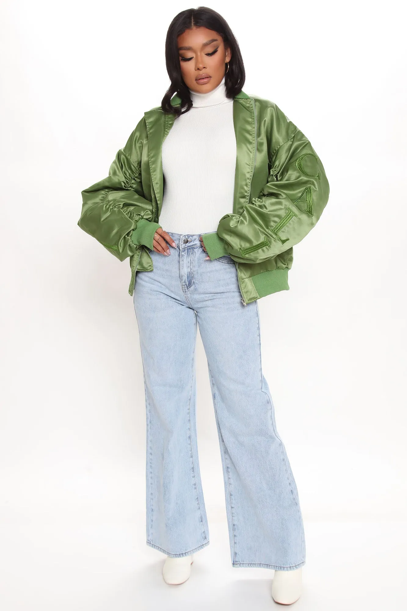 Big Dreams Bomber Jacket - Green