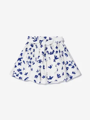 Bonpoint Girls Cotton Poplin Graphic Print Flared Skirt