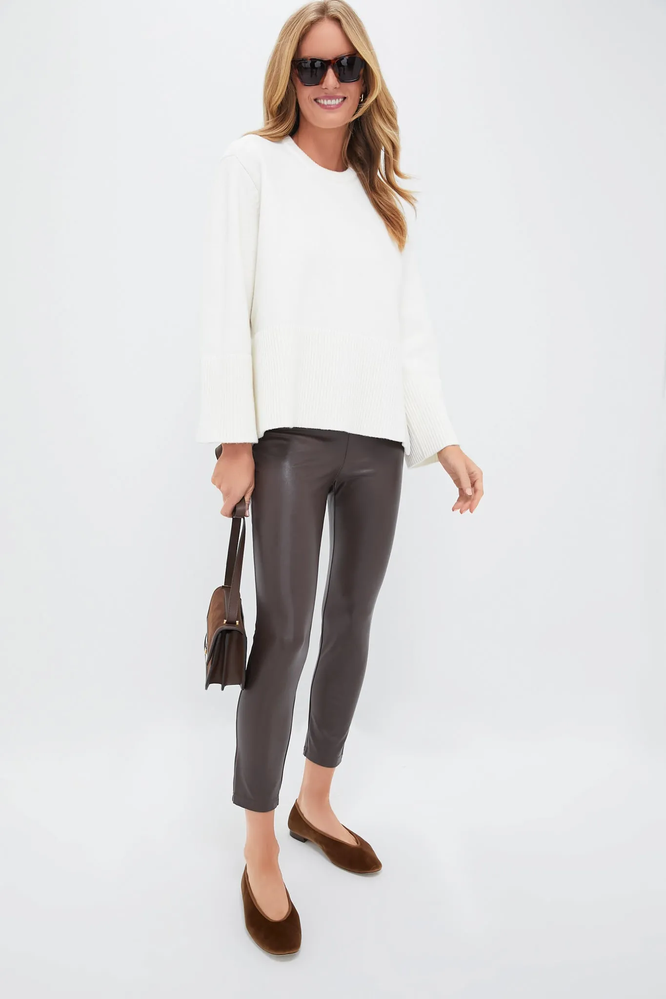 Brown Leather Leggings