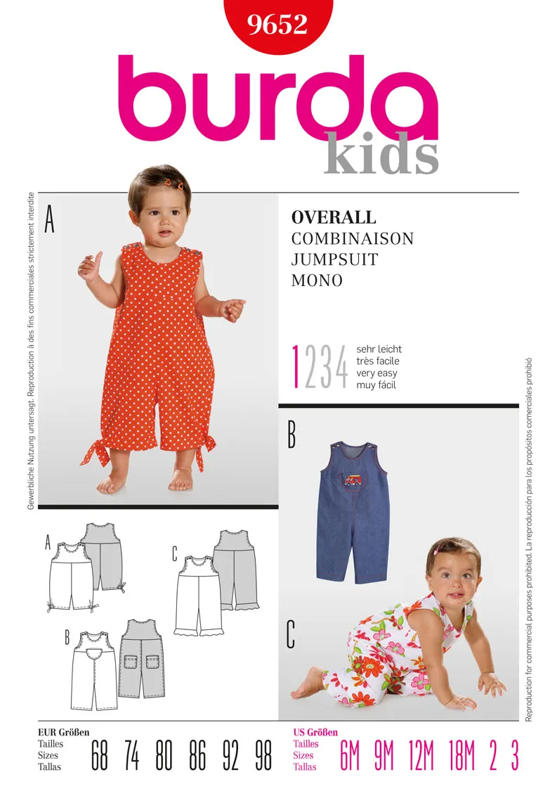 Burda Baby/Child Jumpsuit 9652