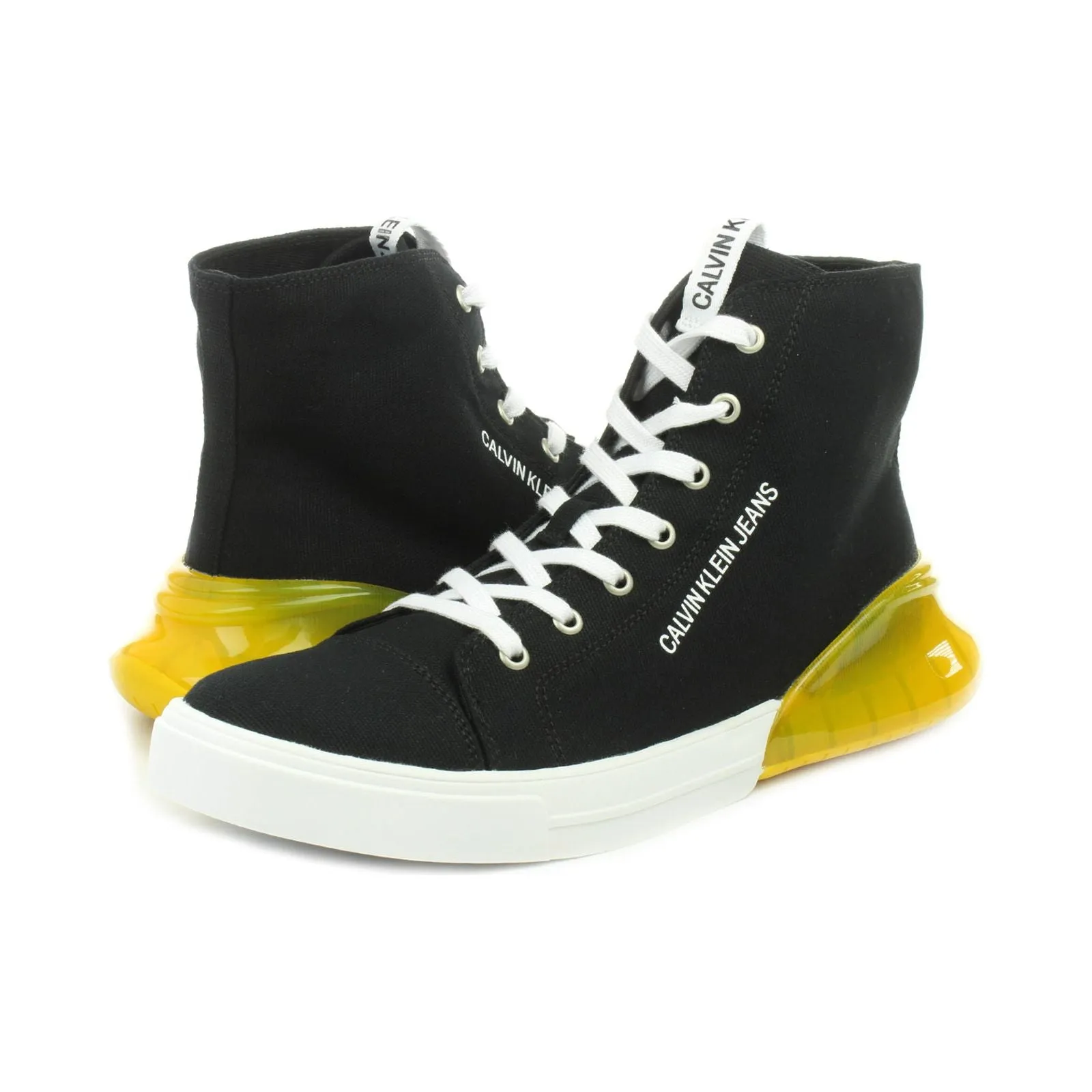 Calvin Klein Mens Merlin High Top - Black/Lemon Chrome