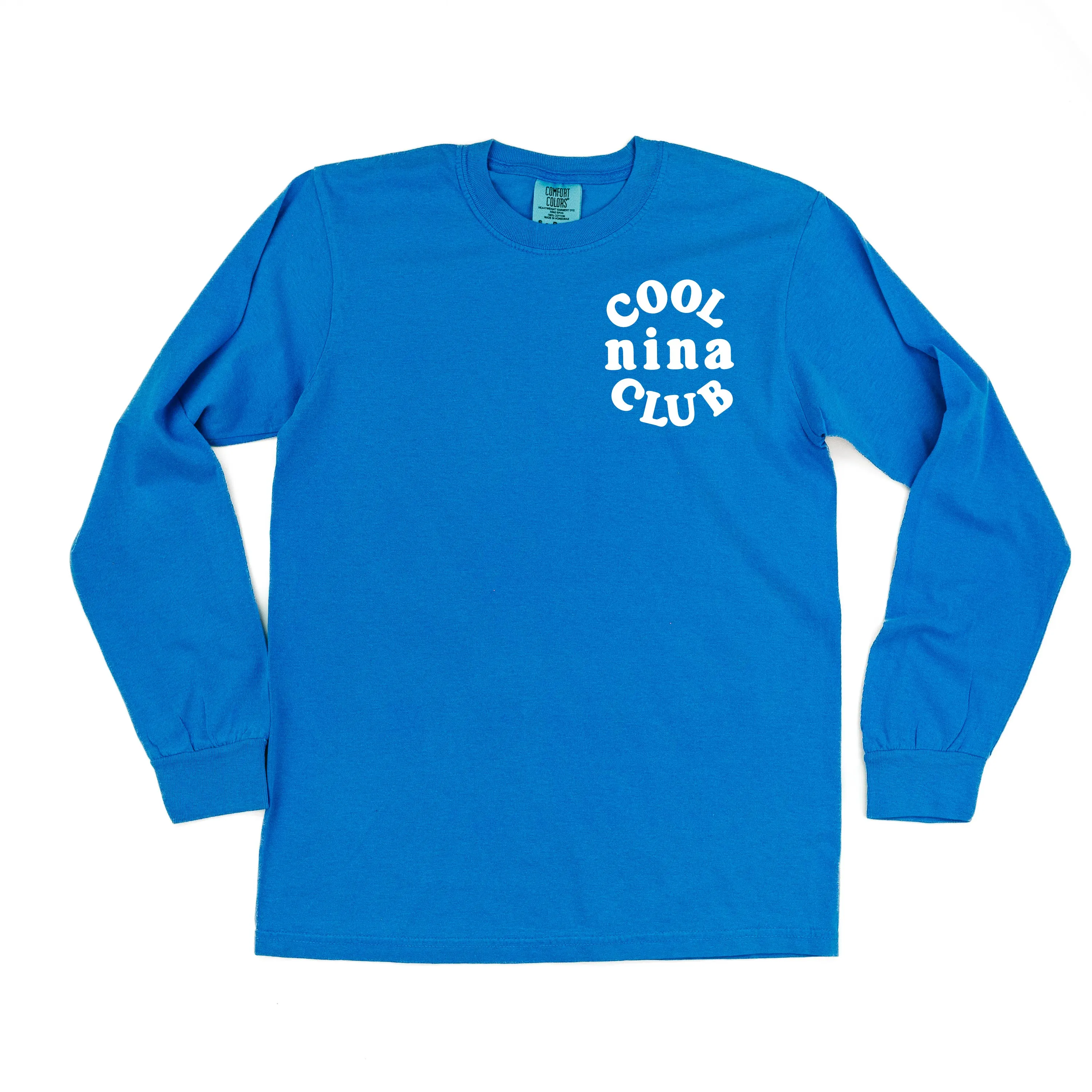 COOL Nina CLUB - Pocket Design - LONG SLEEVE COMFORT COLORS TEE