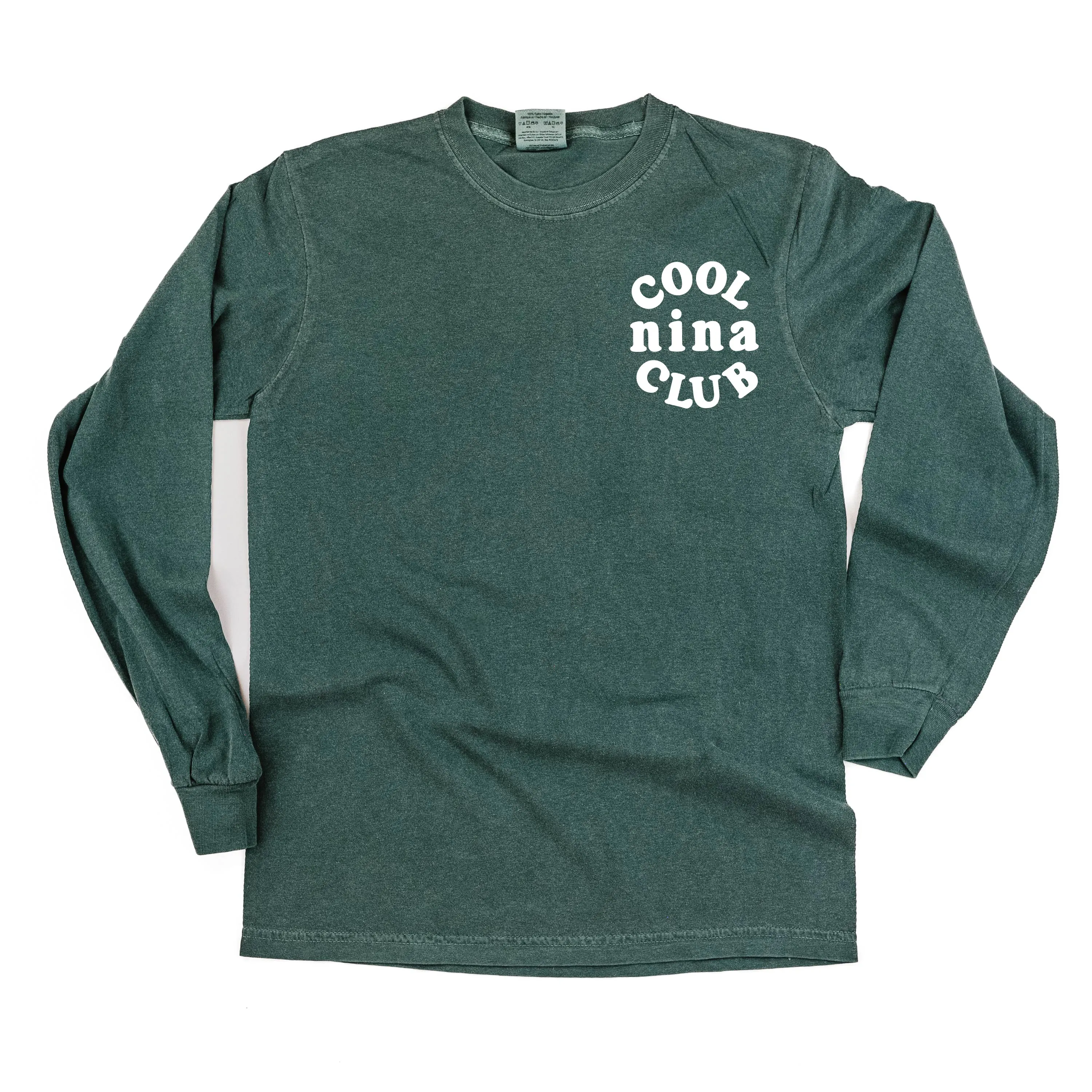 COOL Nina CLUB - Pocket Design - LONG SLEEVE COMFORT COLORS TEE