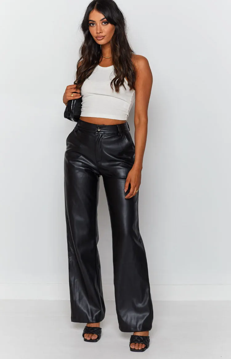 Cool Shade PU Pants Black