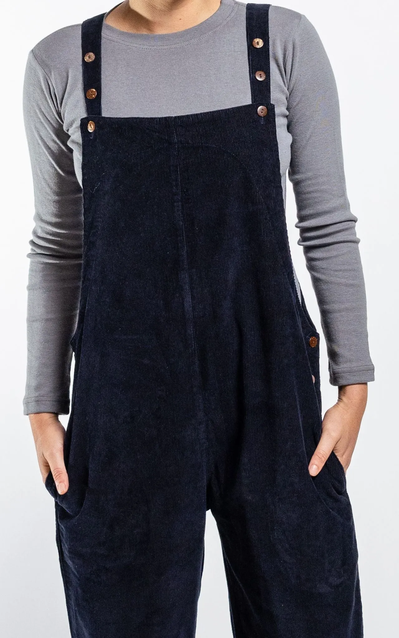 Corduroy Overalls - Midnight Blue