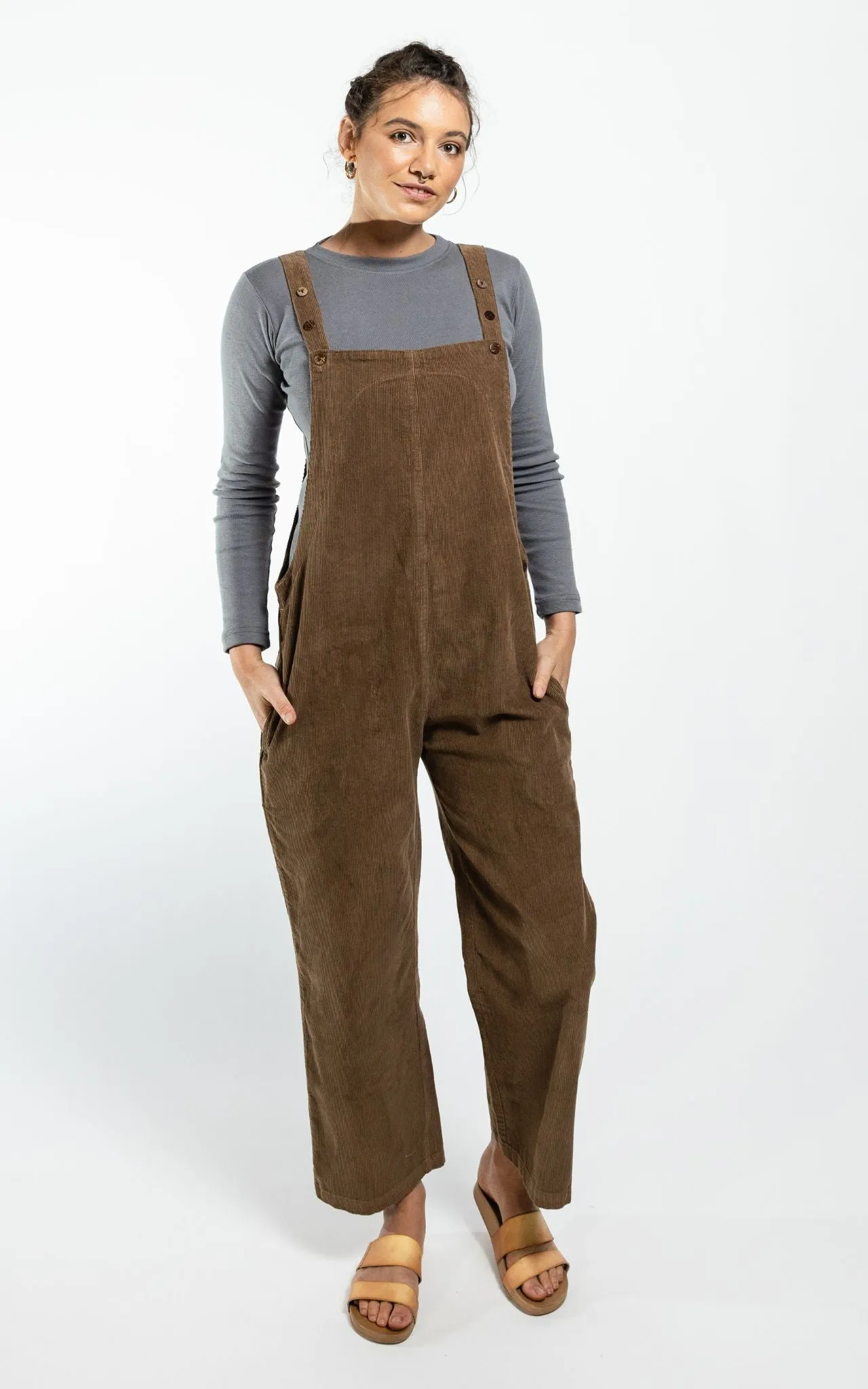 Corduroy Overalls - Peanut