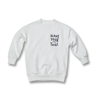 Crew Neck Slogan Embossed Sweatshirt