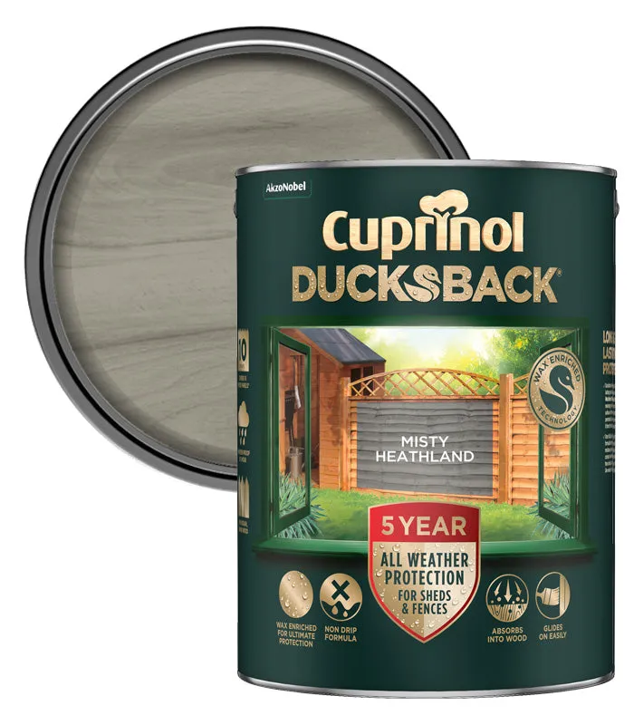 Cuprinol 5 Year Ducksback Stain- 5 Litre