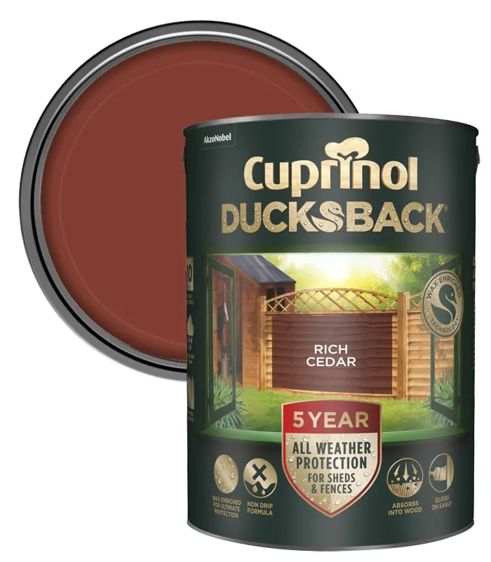 Cuprinol 5 Year Ducksback Stain- 5 Litre