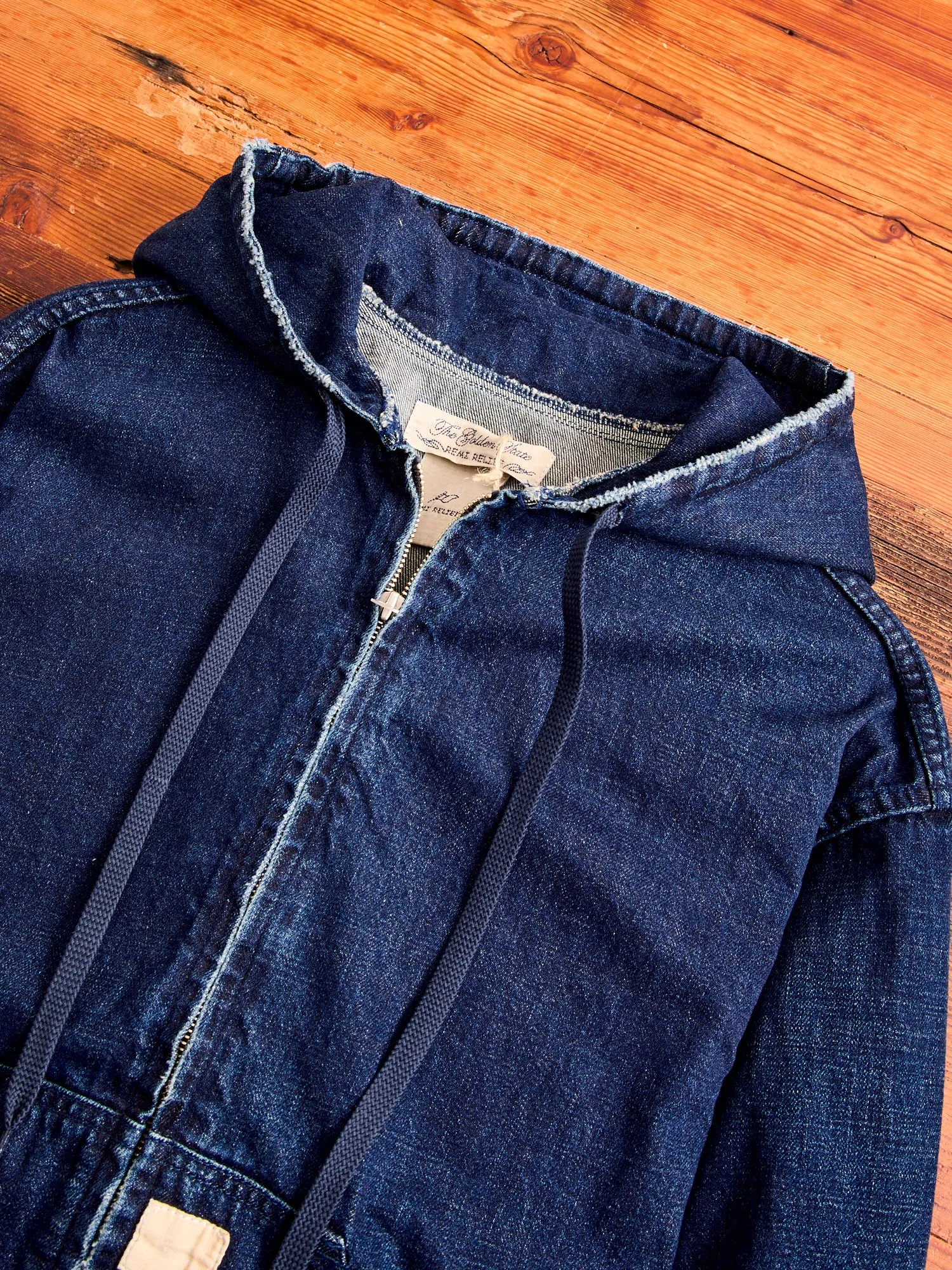 Denim Zip Jacket  in Washed Indigo