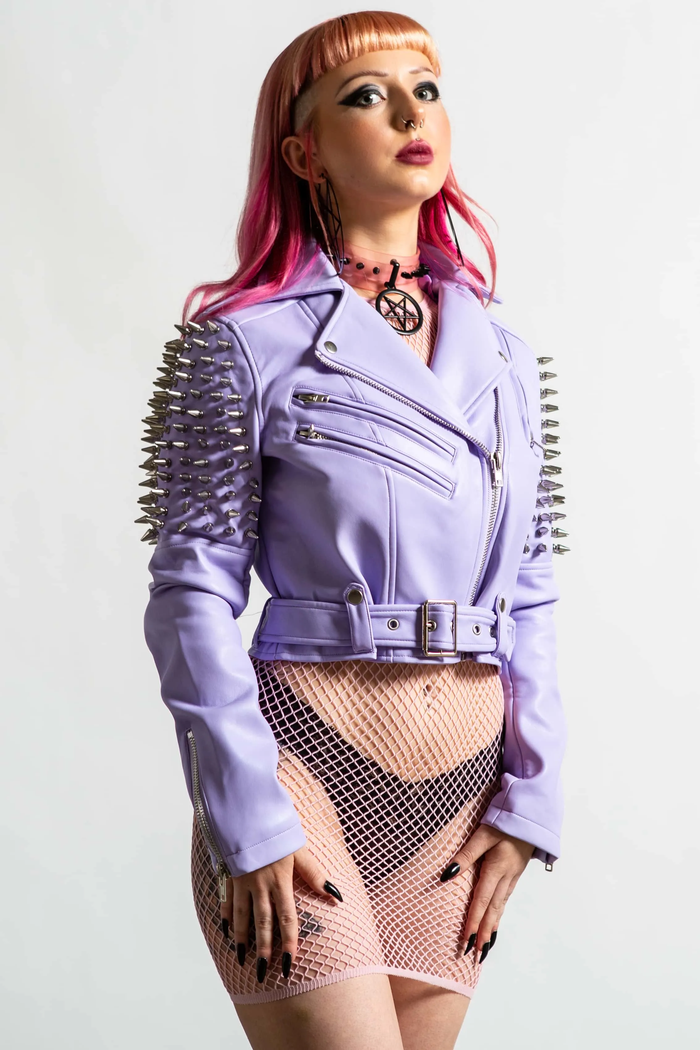 Disharmony Biker Jacket [LILAC]