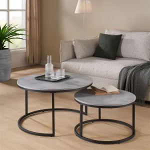 ECHO 800 Nested Coffee Table Set Cement by Censi