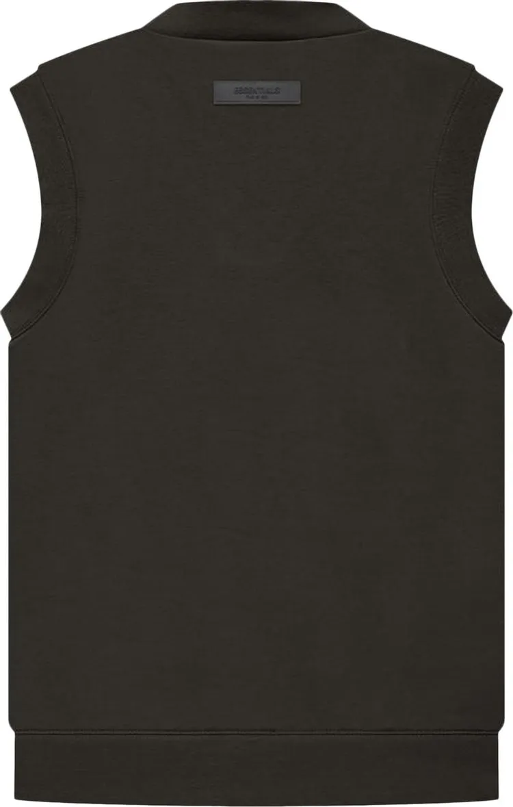 Fear of God Essentials V Neck Vest 'Off Black', black