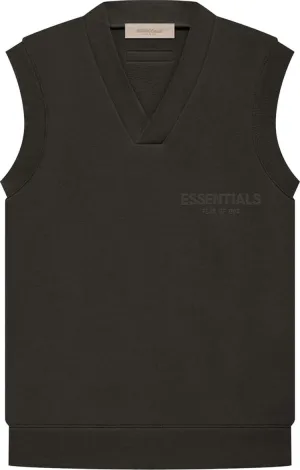 Fear of God Essentials V Neck Vest 'Off Black', black