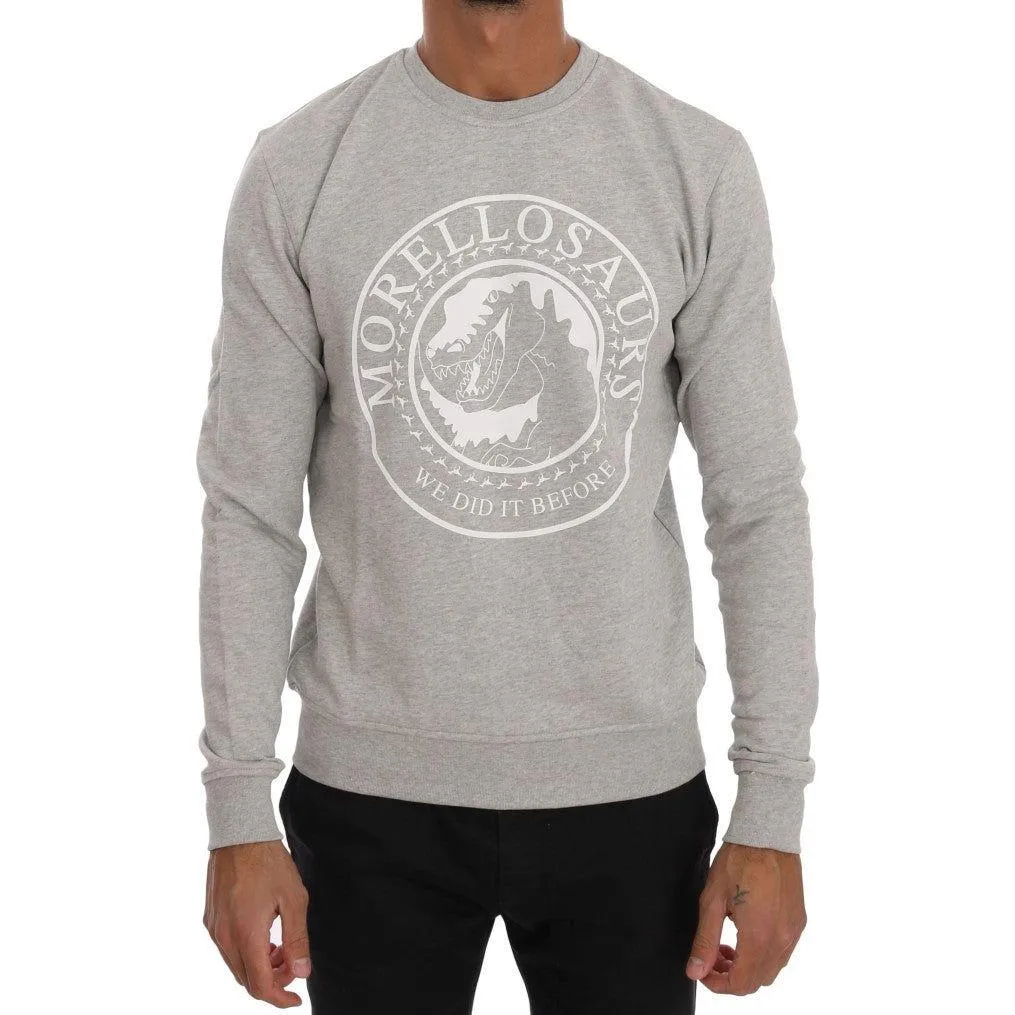 Frankie Morello Chic Morellosaurs Crewneck Cotton Sweater