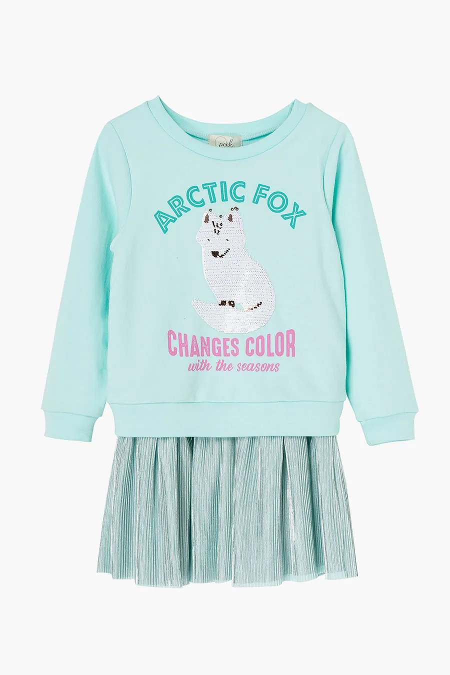 Girls Dress Peek Kids Arctic Fox (Size 4/5 left)