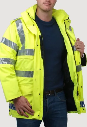 Hi Vis Jacket - UK Police Safety Coat - heavyweight