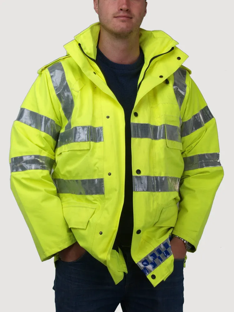 Hi Vis Jacket - UK Police Safety Coat - heavyweight