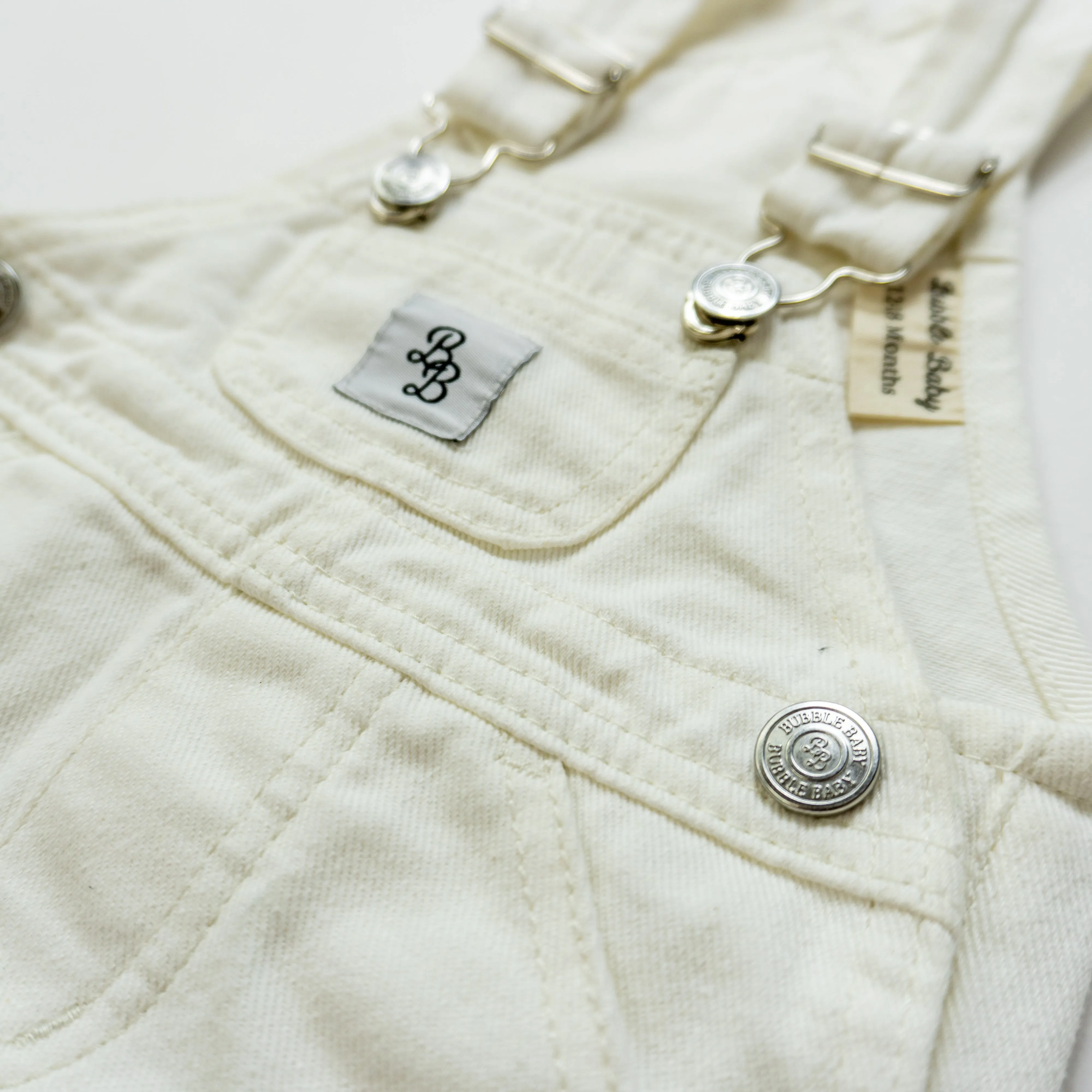 Ivory | Denim Short-alls