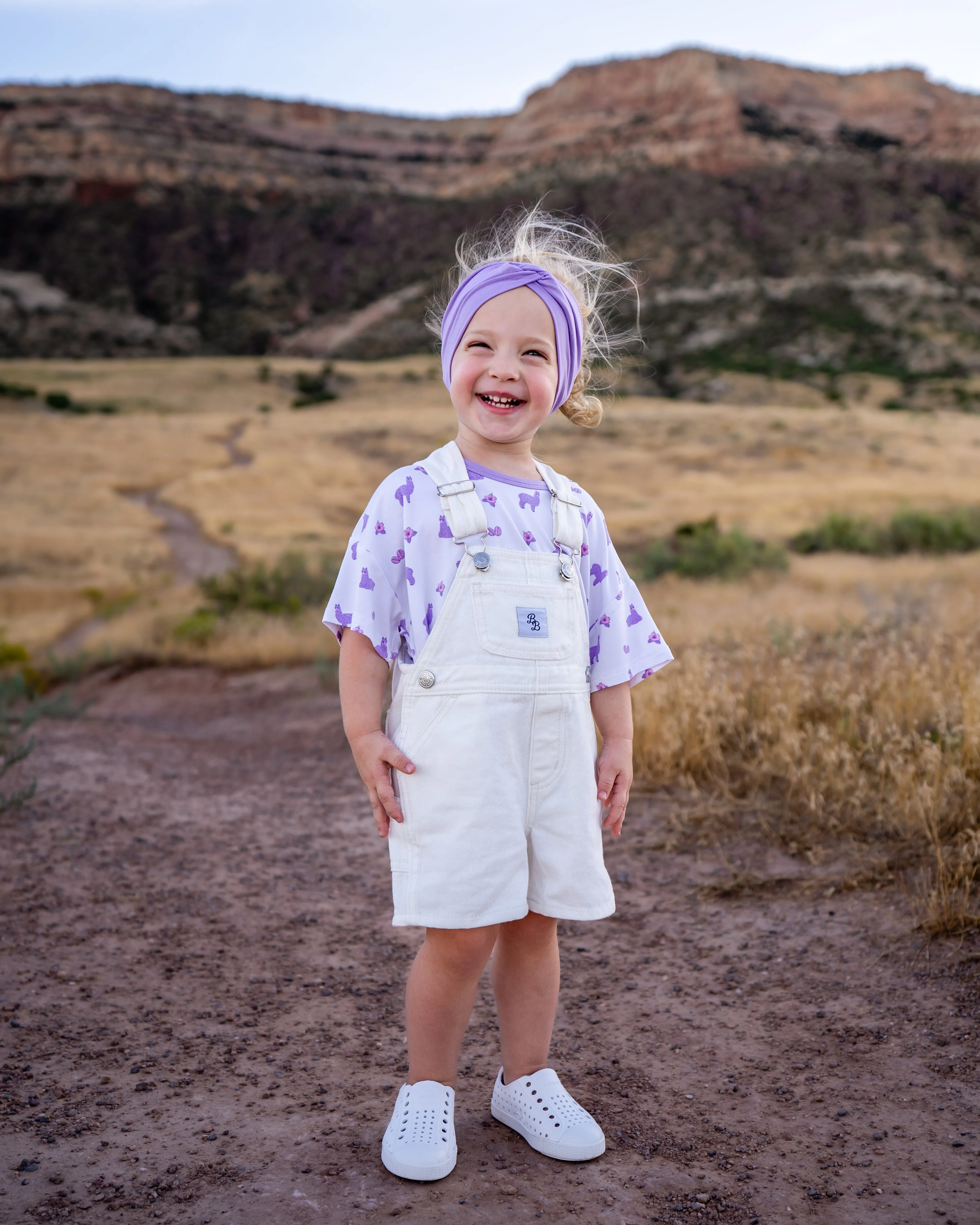 Ivory | Denim Short-alls