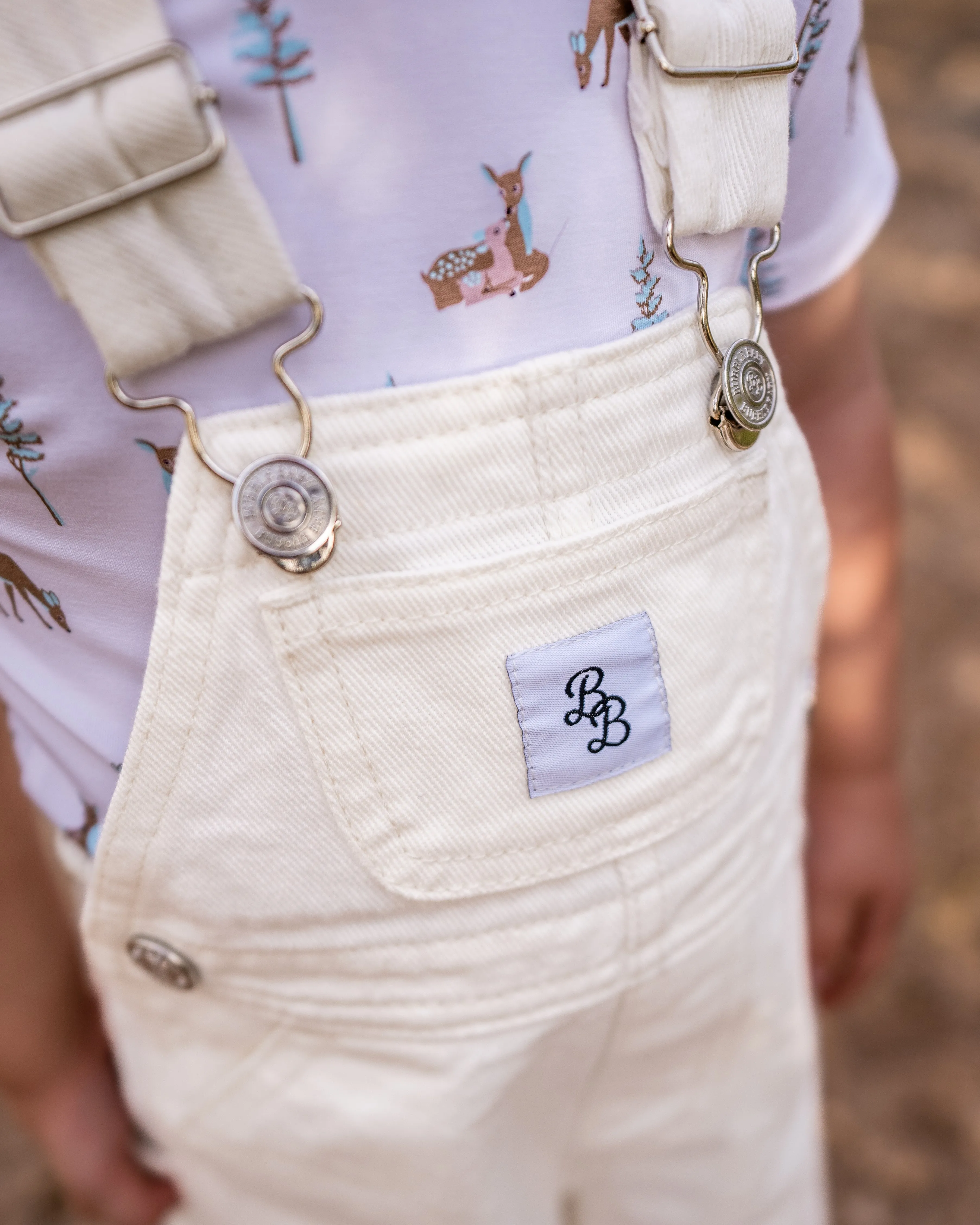 Ivory | Denim Short-alls