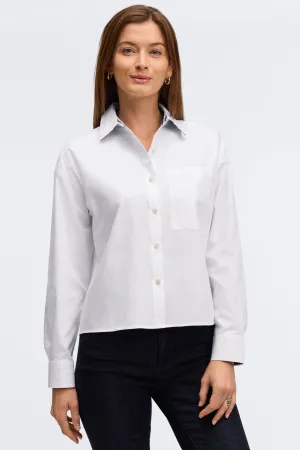 Marina Solid Pinpoint No Iron Pocket Shirt