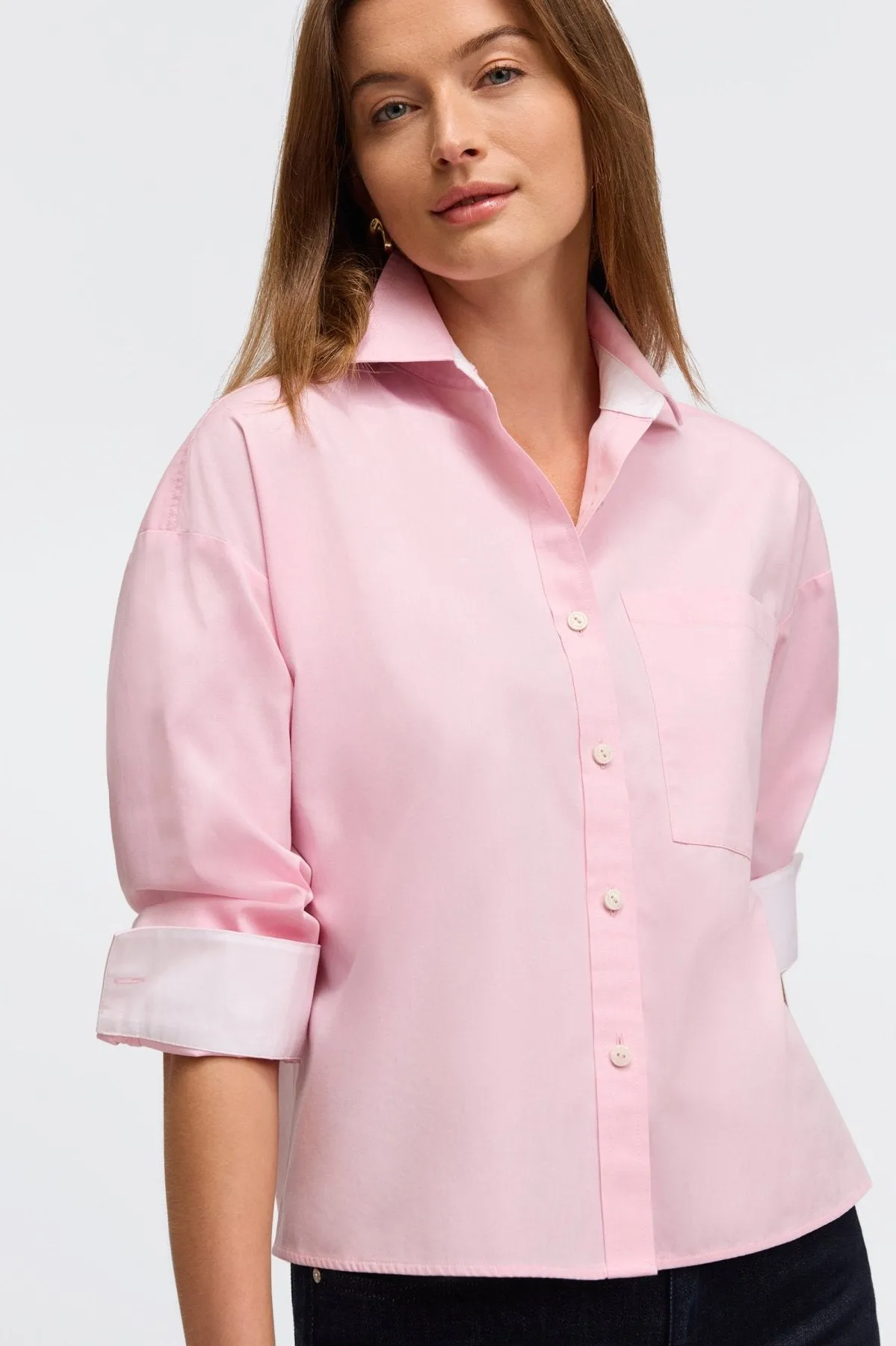 Marina Solid Pinpoint No Iron Pocket Shirt