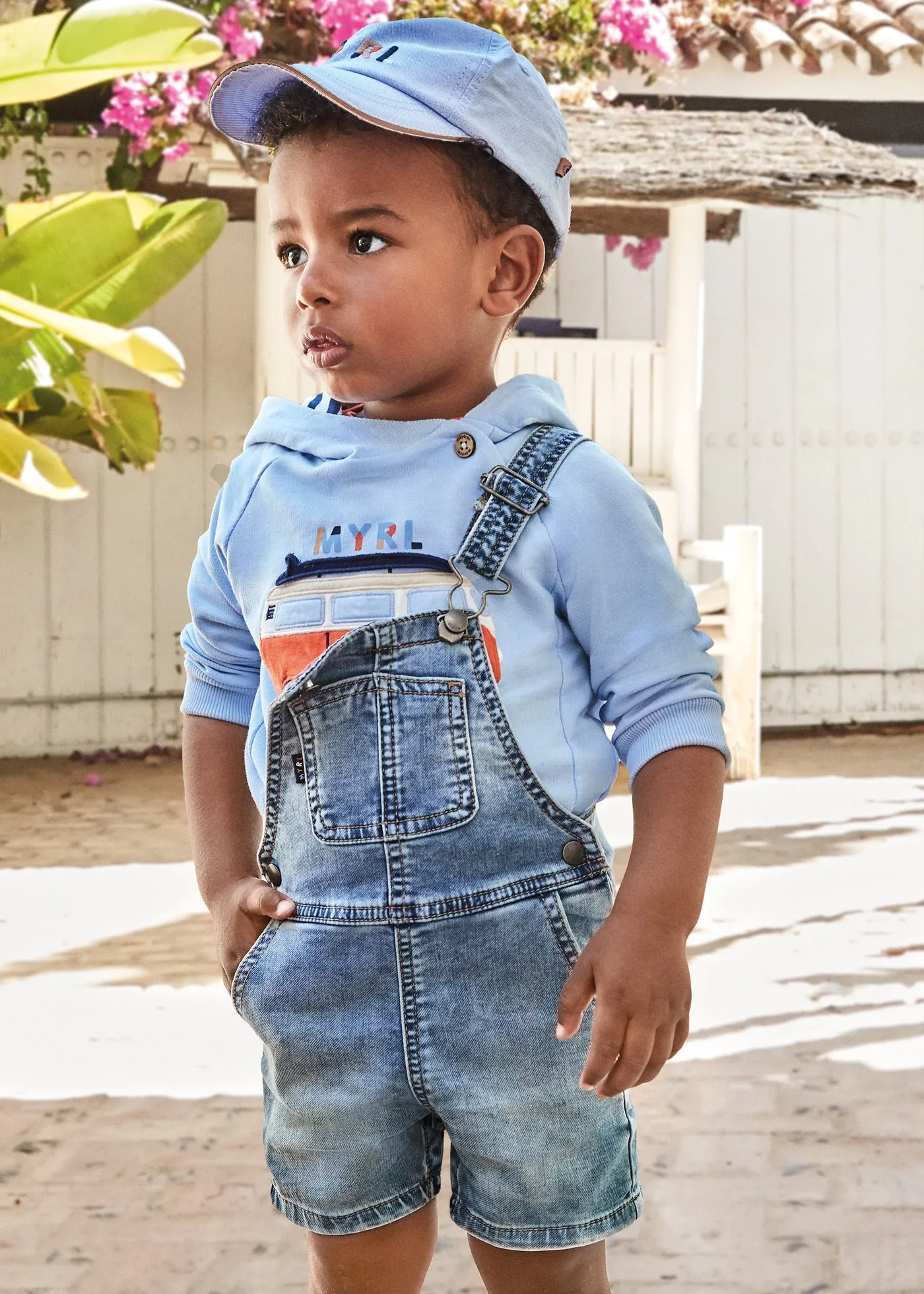 Mayoral Toddler Boy Denim Short Overalls