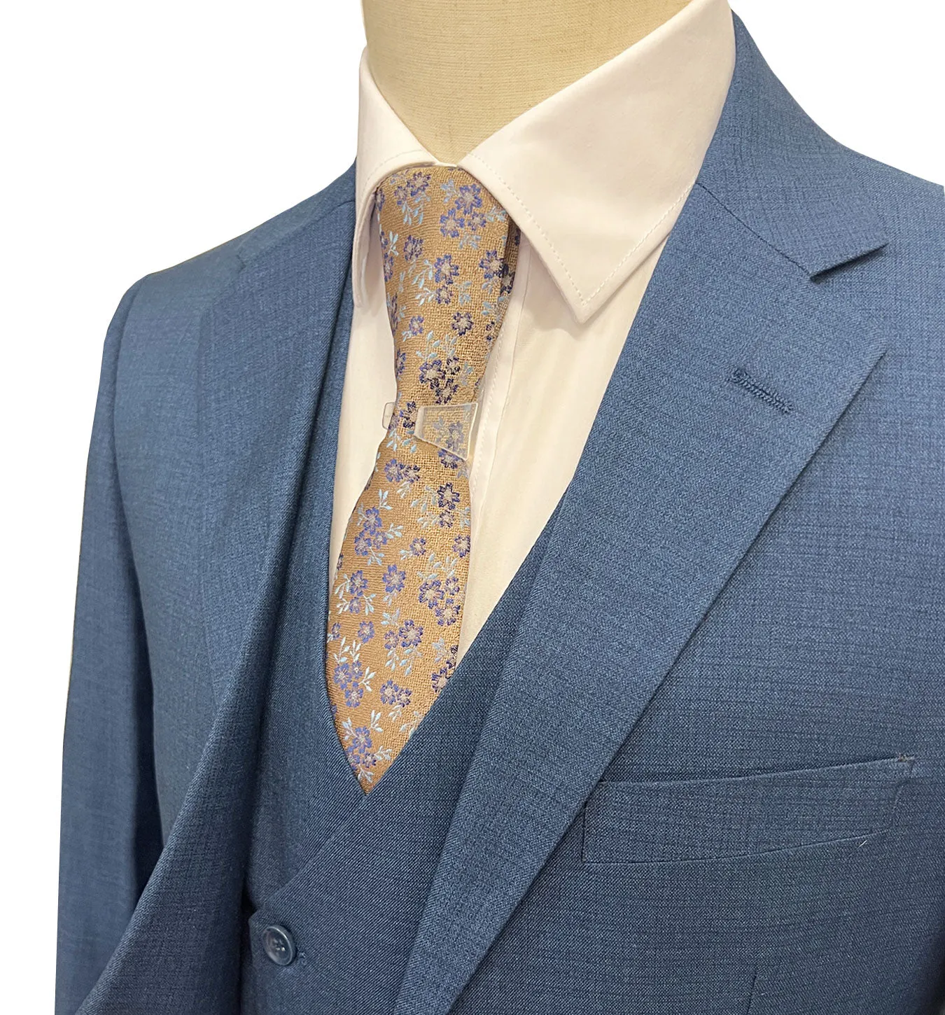 Mazari Vested Suit - Paris 6100 French Blue