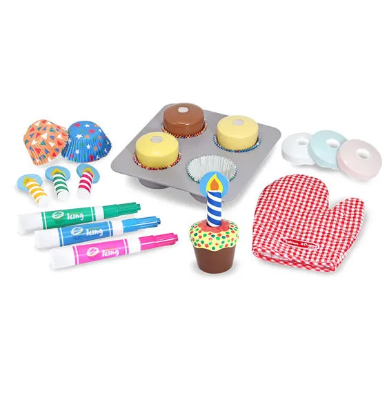 Melissa & Doug - Bake & Decorate Cupcake Set