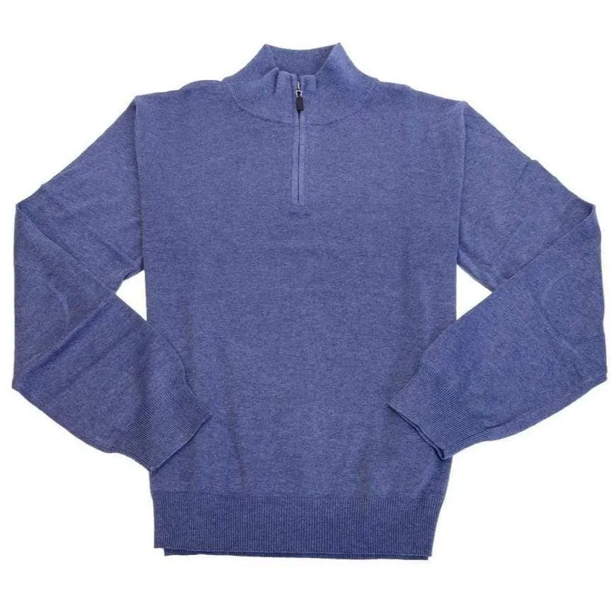 Mens Light Weight Quarter Zip Sweaters in Cotton Silk Nylon Available in 11-Color