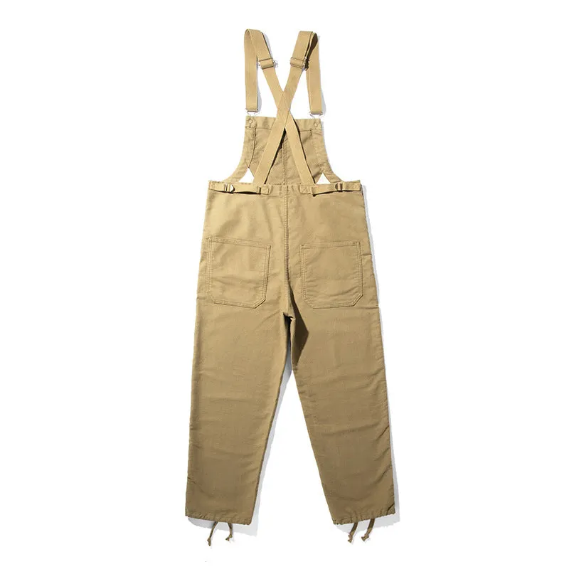 Men's Retro Casual Navy Deck Cargo Overalls