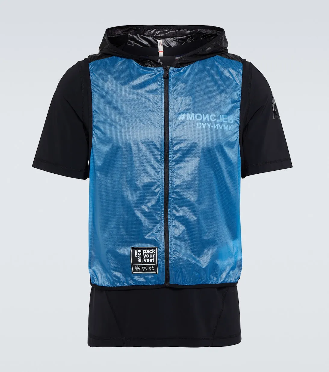 Moncler Grenoble Short Sleeve Technical Vest, Blue