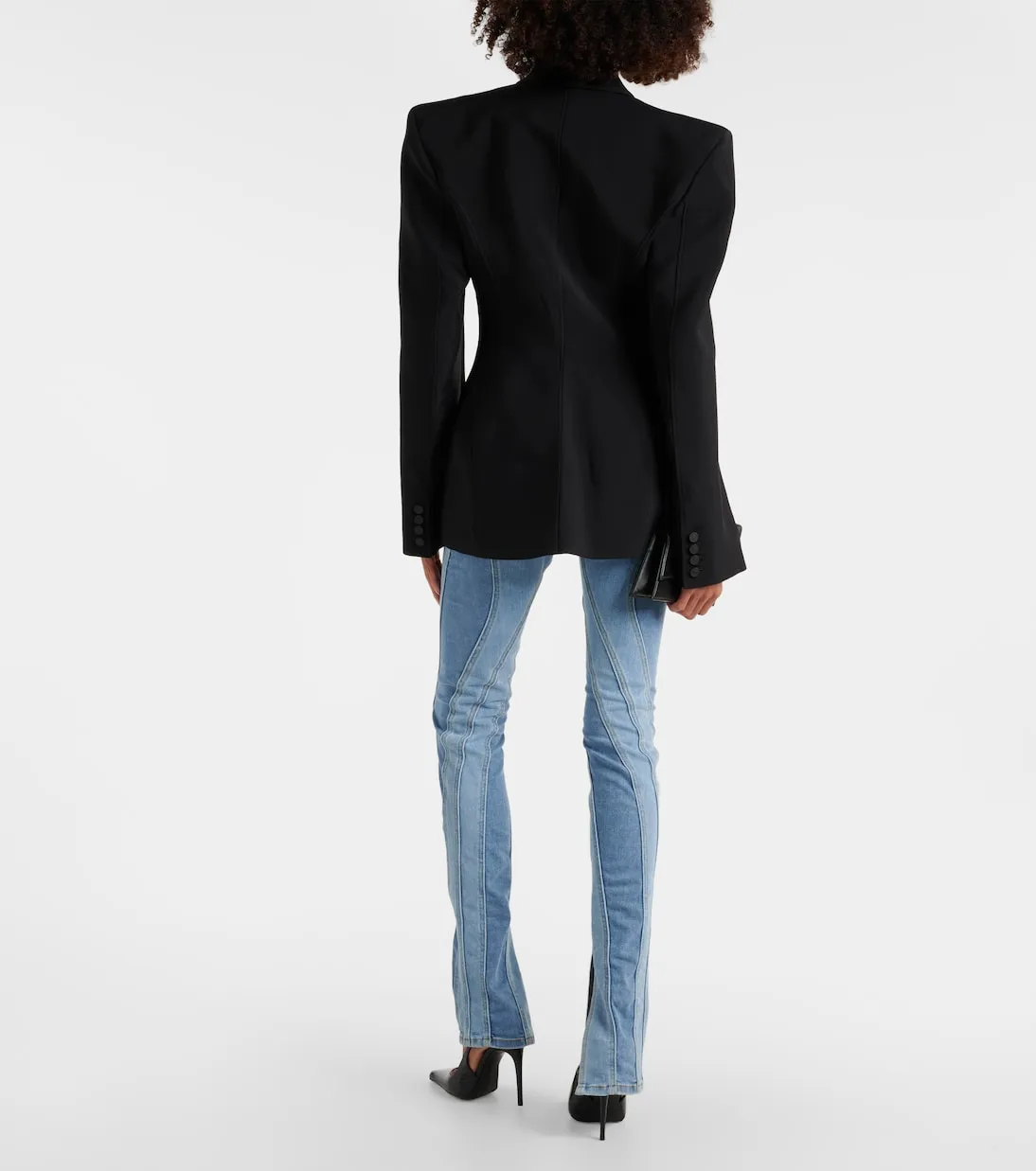 Mugler Cutout Blazer, Black