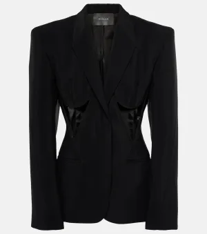 Mugler Cutout Blazer, Black