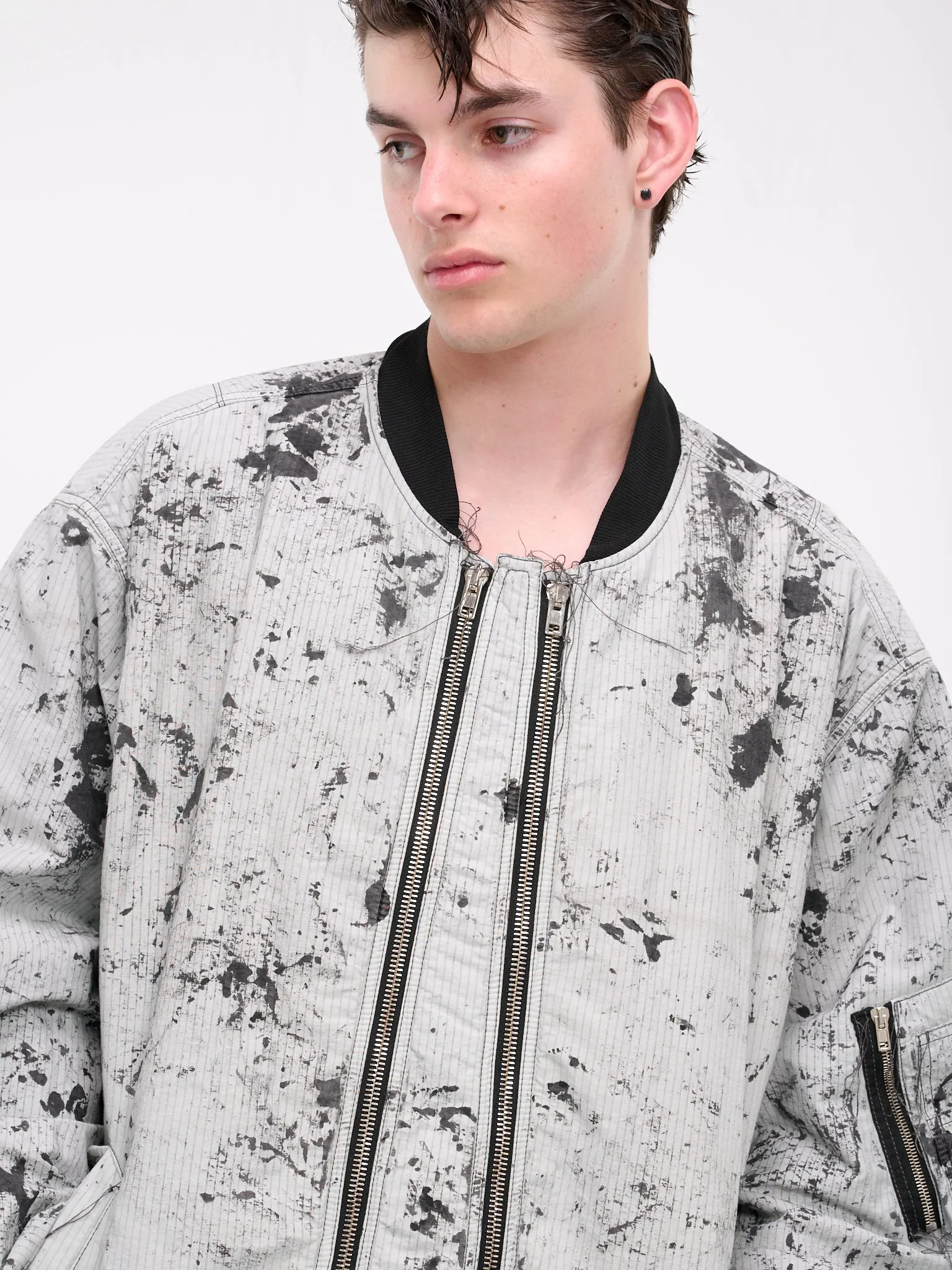 Oversized Camo Bomber Jacket (BL1010-SNOW-CAMO)