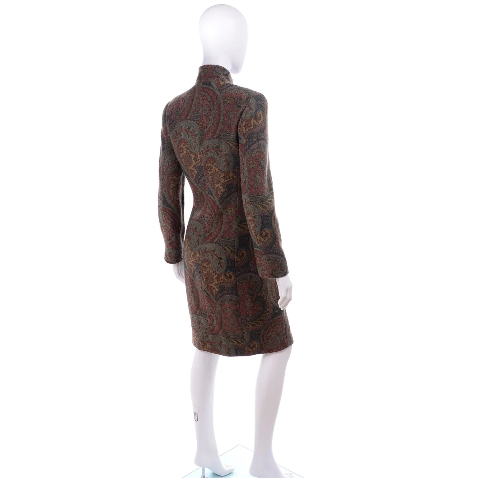 Ralph Lauren Wool Paisley Lambswool Coat Size 6